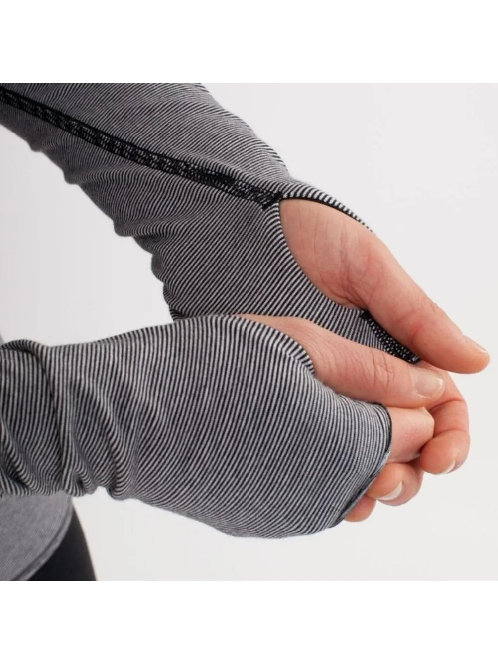 Lululemon Every Yogi Long Sleeve Wee Stripe White Black / Black